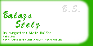 balazs stelz business card
